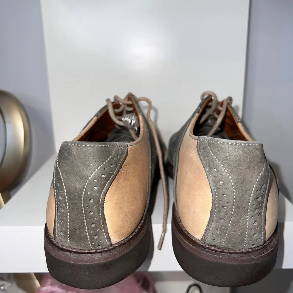 ET‎ Wright Oxfords Saddle Shoes Leather Lace Up Comfort Walking Shoes Men's-11AA